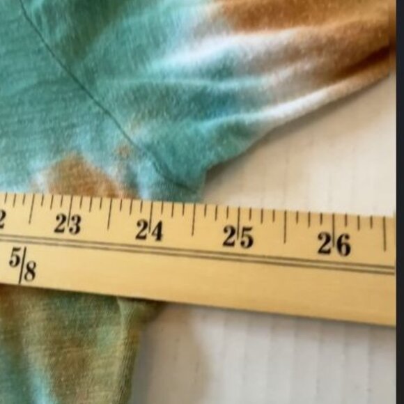 Reba Woman Tie-Dye Studded Cotton/Modal Long Sleeve Top 3X Boho, Hippie, Coastal - Picture 9 of 11